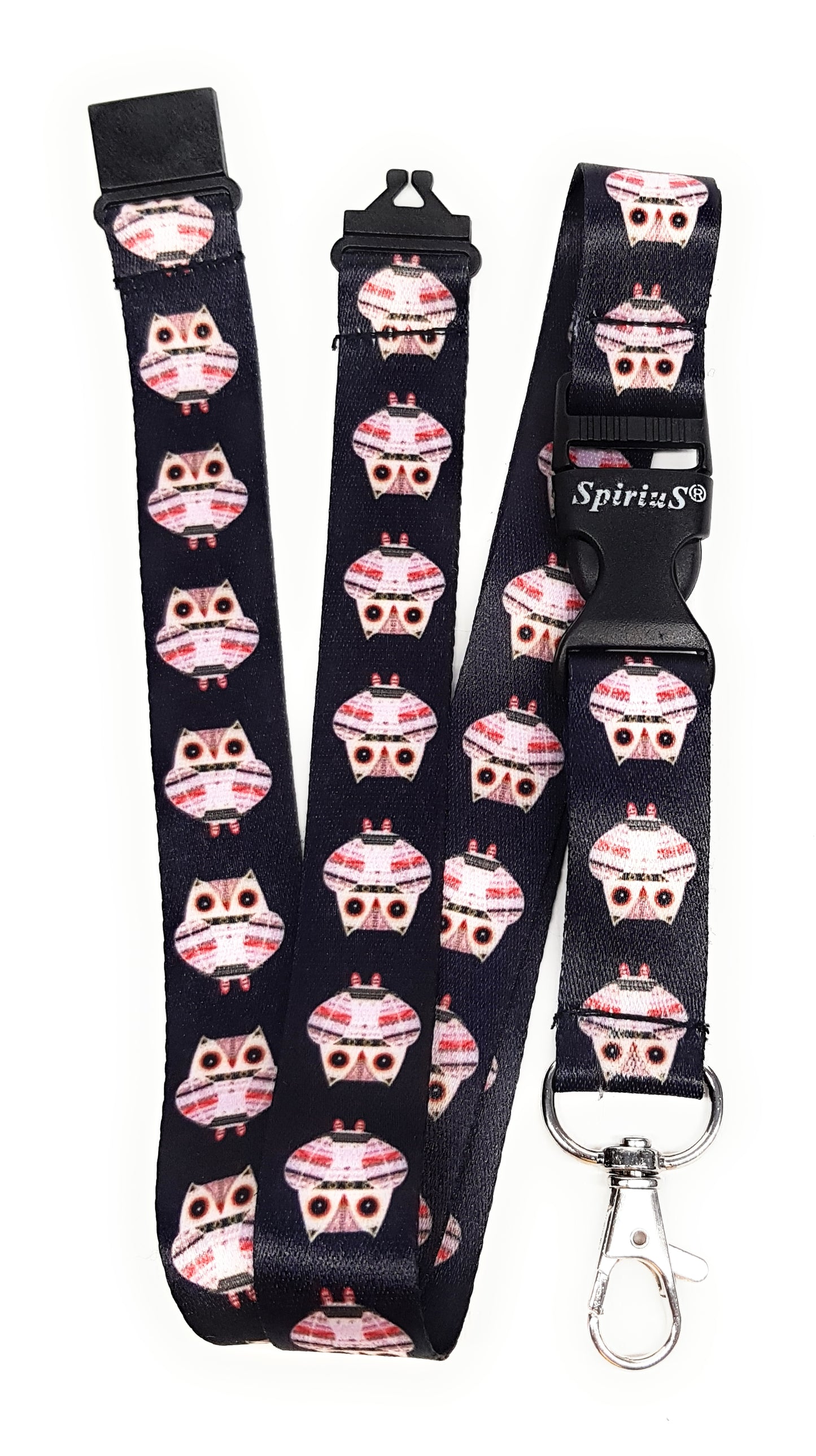 1 x SpiriuS Owl breakaway Lanyard neck strap + Double side badge holder