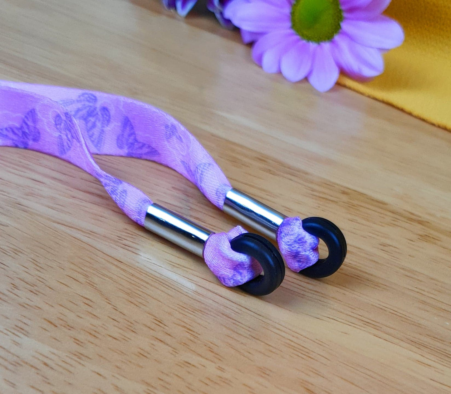 SpiriuS Lanyard Purple Butterfly Glasses strap