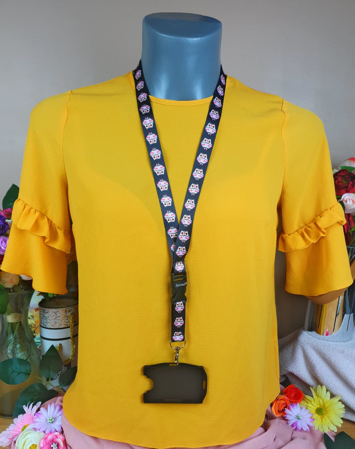 1 x SpiriuS Owl breakaway Lanyard neck strap + Double side badge holder