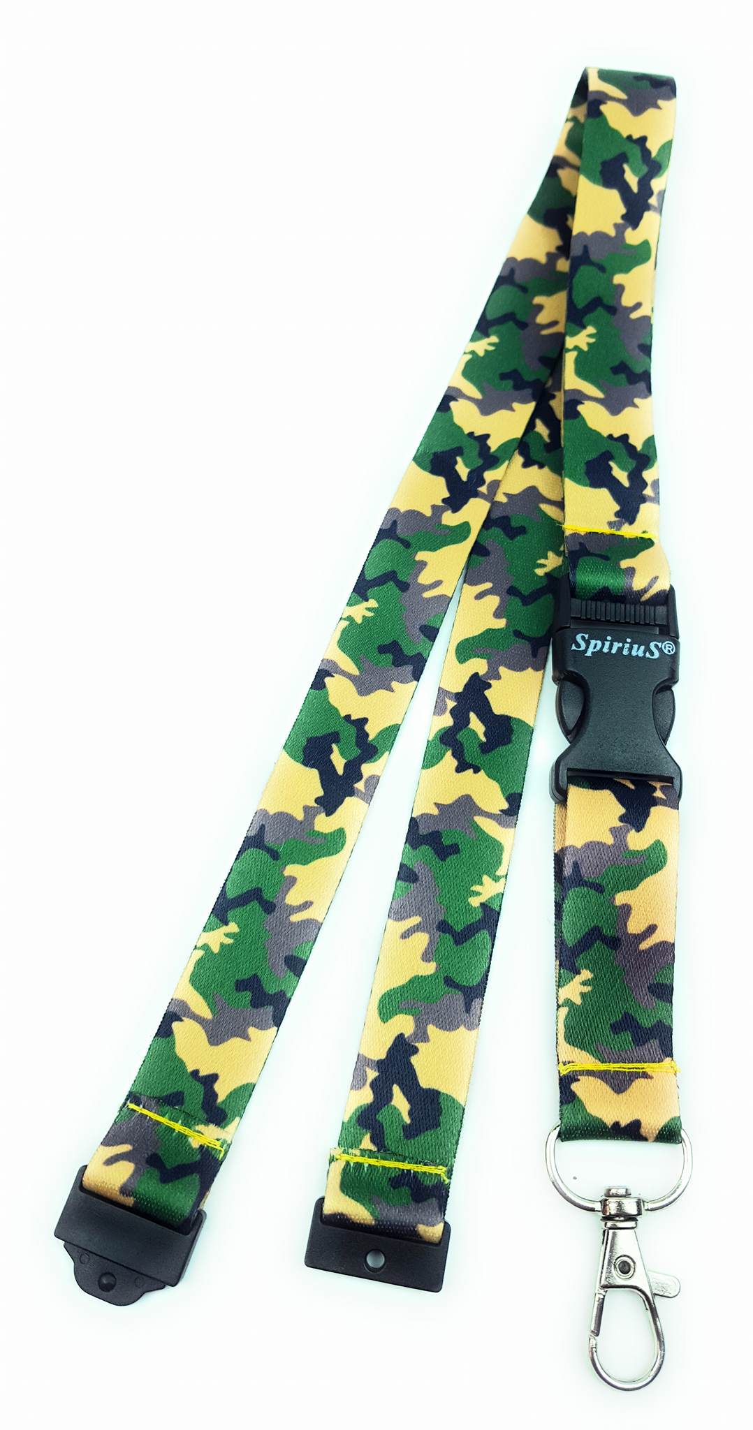 1 x SpiriuS Army Camouflage breakaway Lanyard neck strap for id badge holder