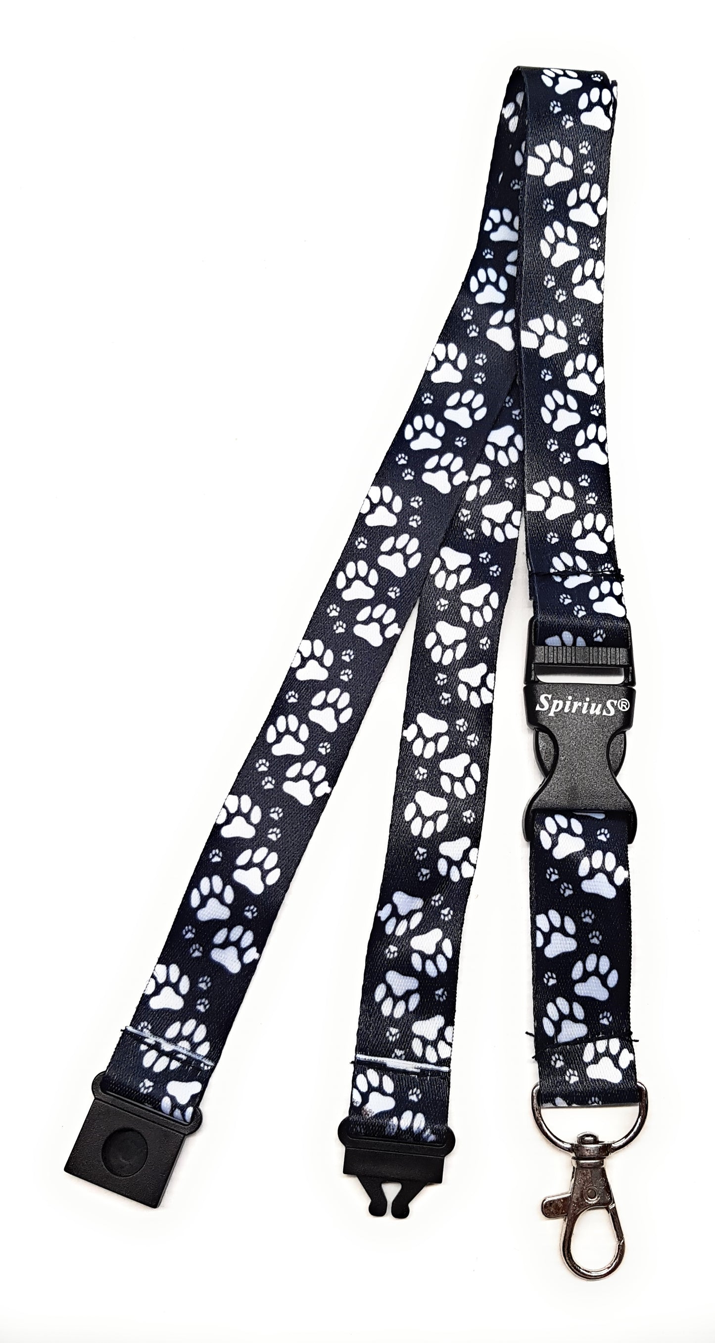 1 x SpiriuS Animal Paw breakaway Lanyard neck strap + Clear plasic badge