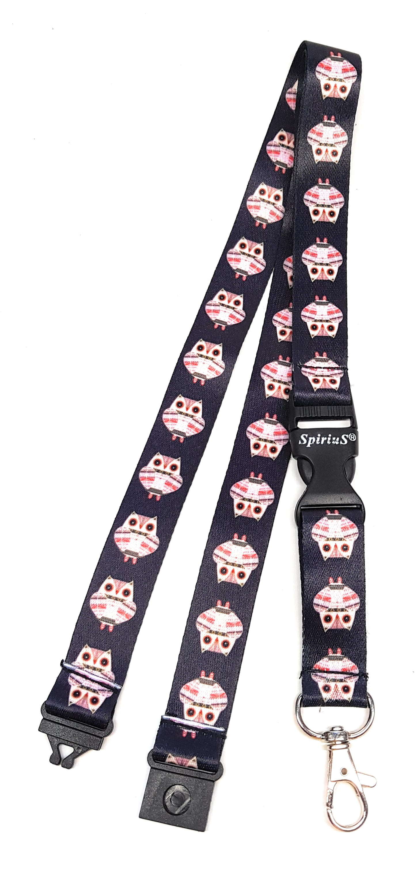 1 x SpiriuS Owl breakaway Lanyard neck strap + Clear plasic badge