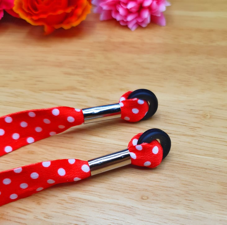 SpiriuS Glasses holder strap Lanyard Polka dot red