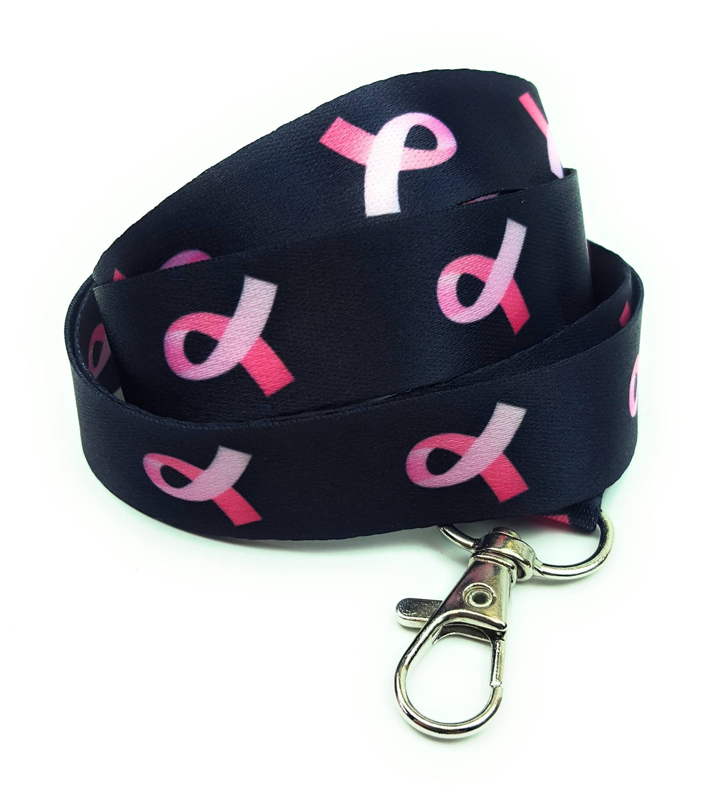 1 x SpiriuS Cancer logo black breakaway Lanyard neck strap for id badge holder