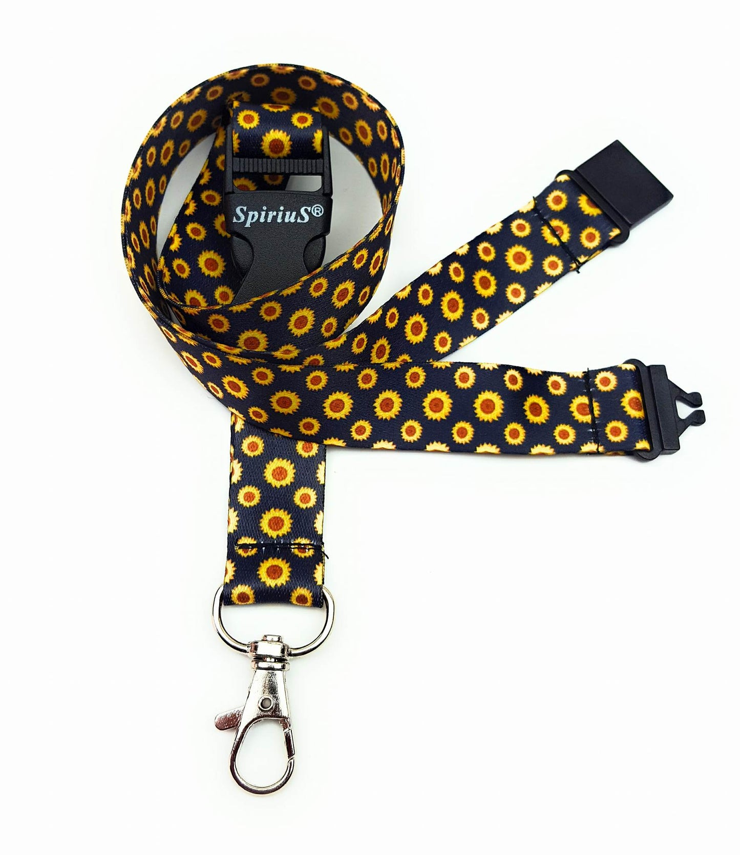 1 x SpiriuS Sunflowers breakaway Lanyard neck strap for id badge holder