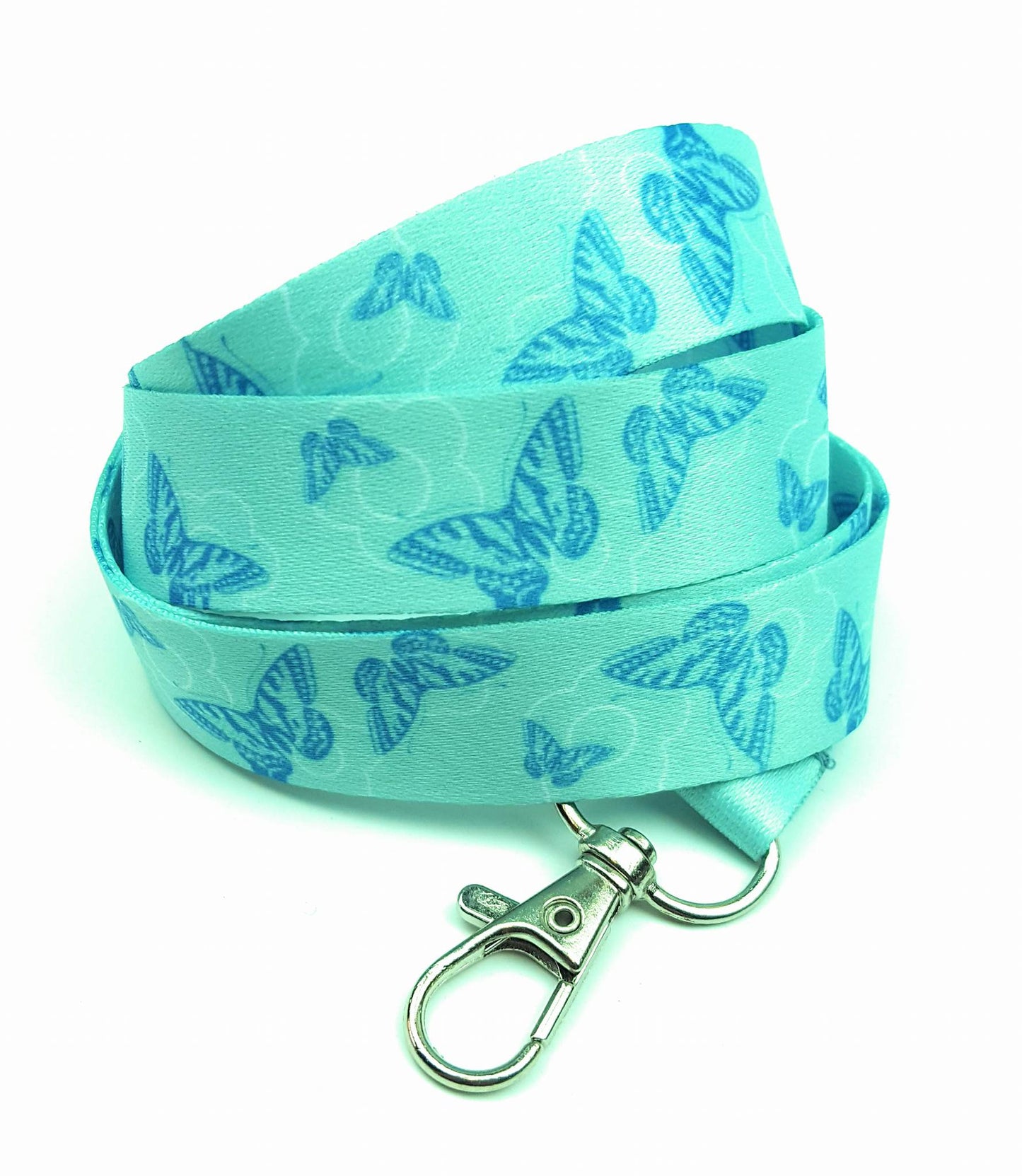 1 x SpiriuS GREEN BUTTERFLY breakaway Lanyard neck strap for id badge holder