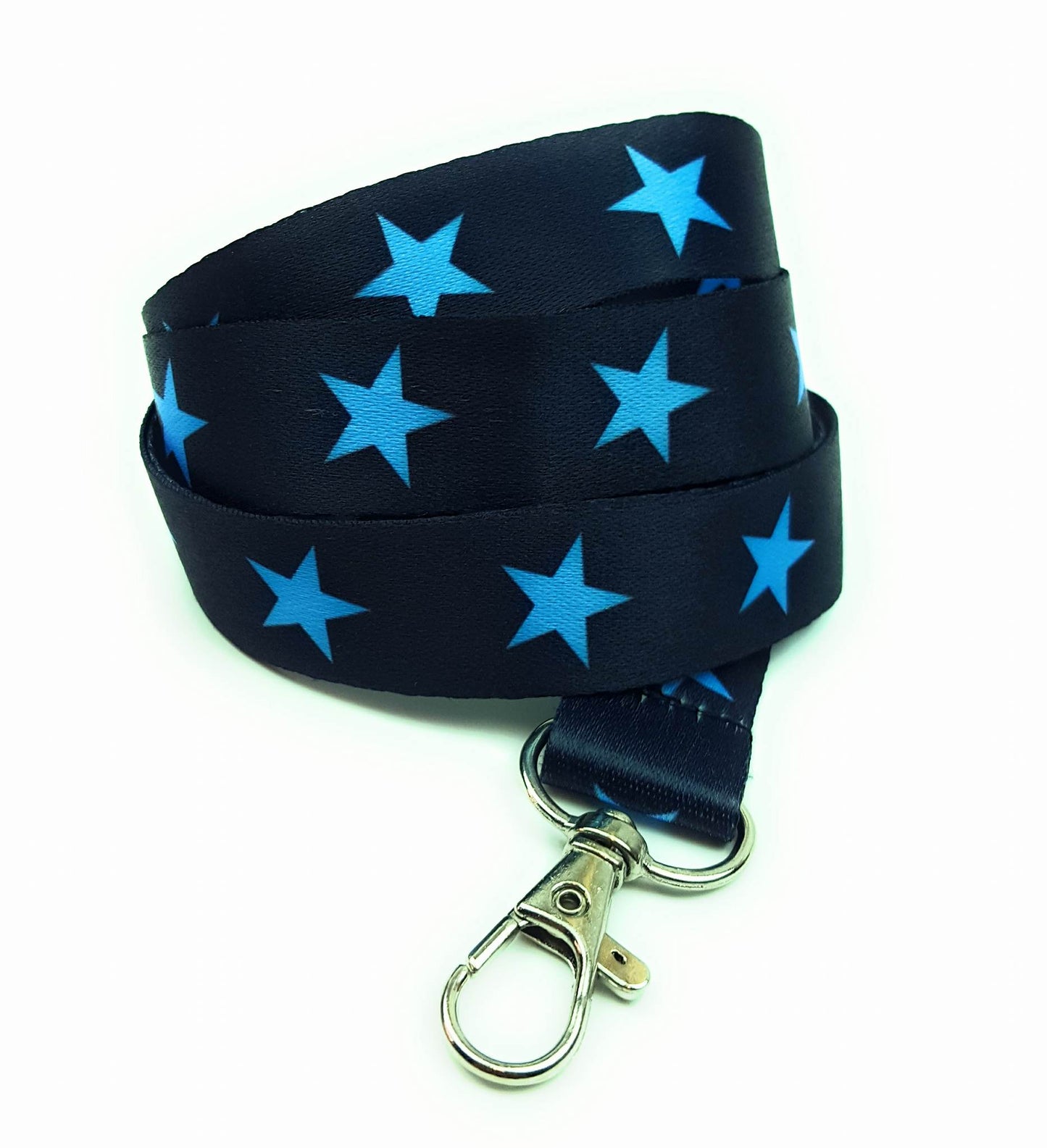 1 x SpiriuS Blue STARS breakaway Lanyard neck strap for id badge holder
