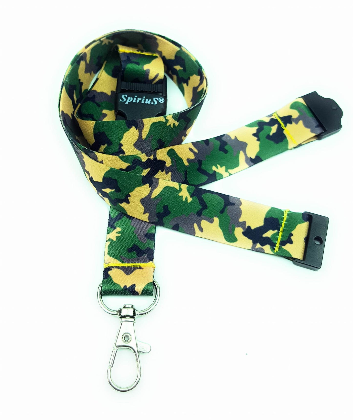 1 x SpiriuS Army Camouflage breakaway Lanyard neck strap for id badge holder