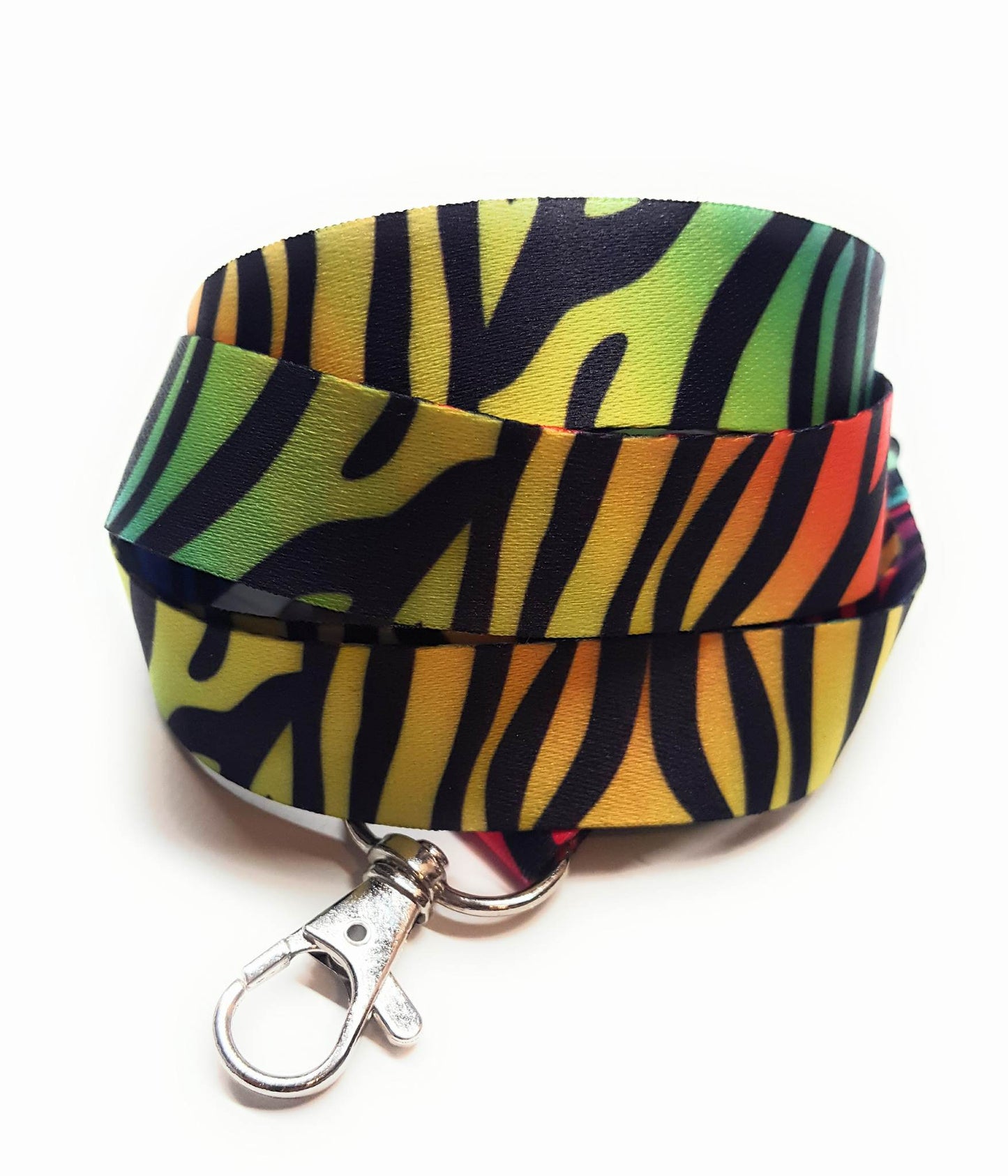 1 x SpiriuS RAINBOW ZEBRA breakaway Lanyard neck strap for id badge holder