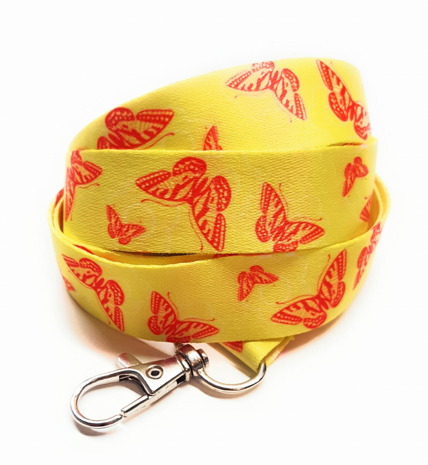 1 x SpiriuS Yellow Butterfly breakaway Lanyard neck strap for id badge holder