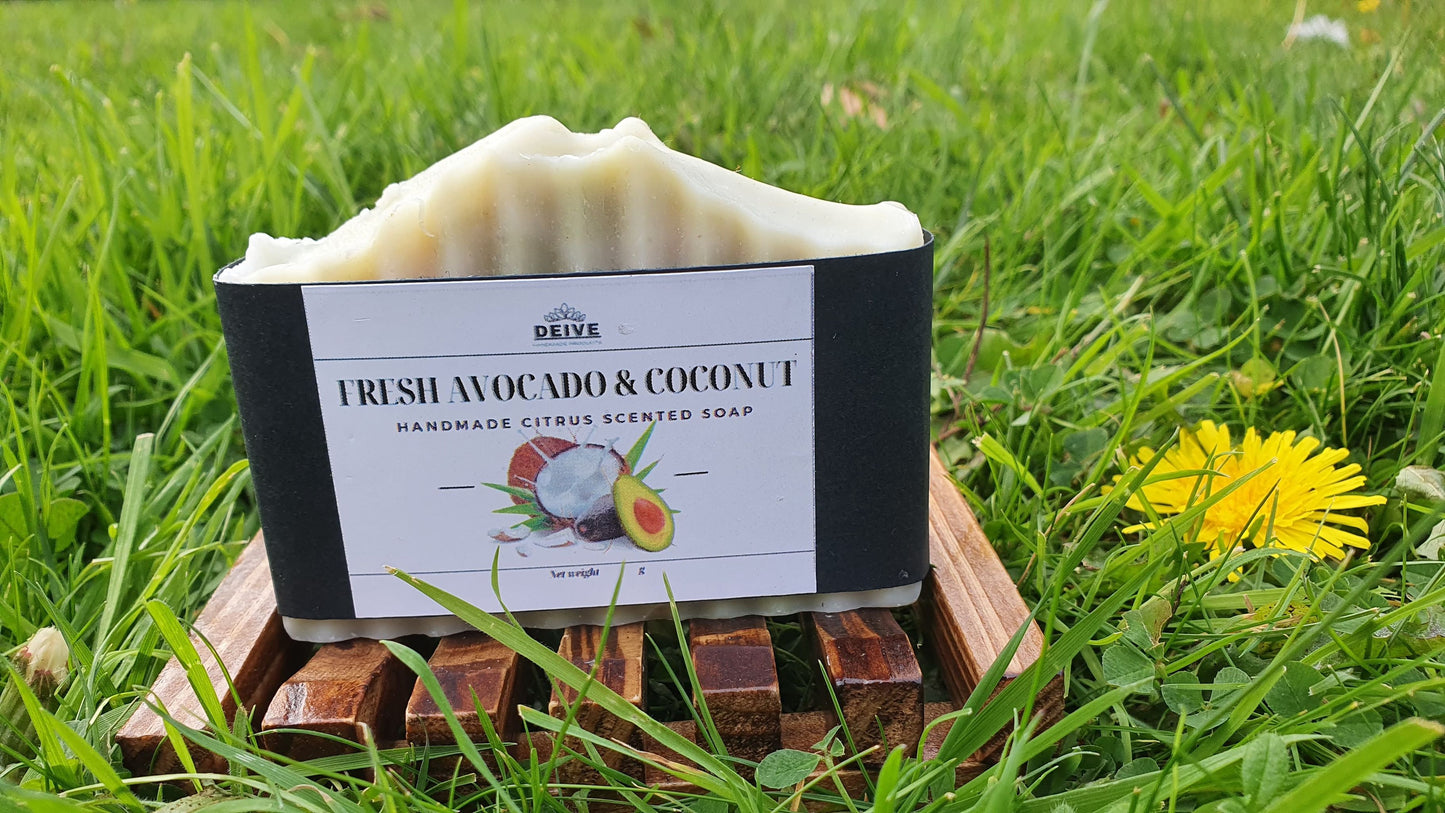 Deive Handmade Natural Artisan Fruit Soap bars fresh fruits vegan, eco friendly