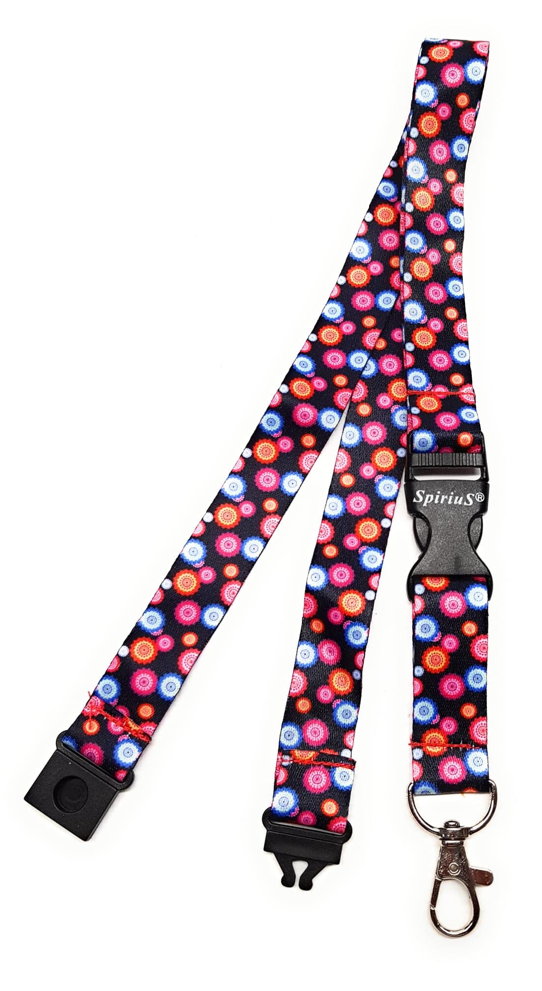 1 x SpiriuS Multicolour flowers breakaway Lanyard neck strap for id badge holder