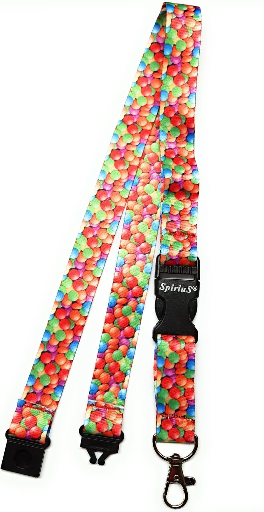 1 x SpiriuS CANDIES breakaway Lanyard neck strap for id badge holder