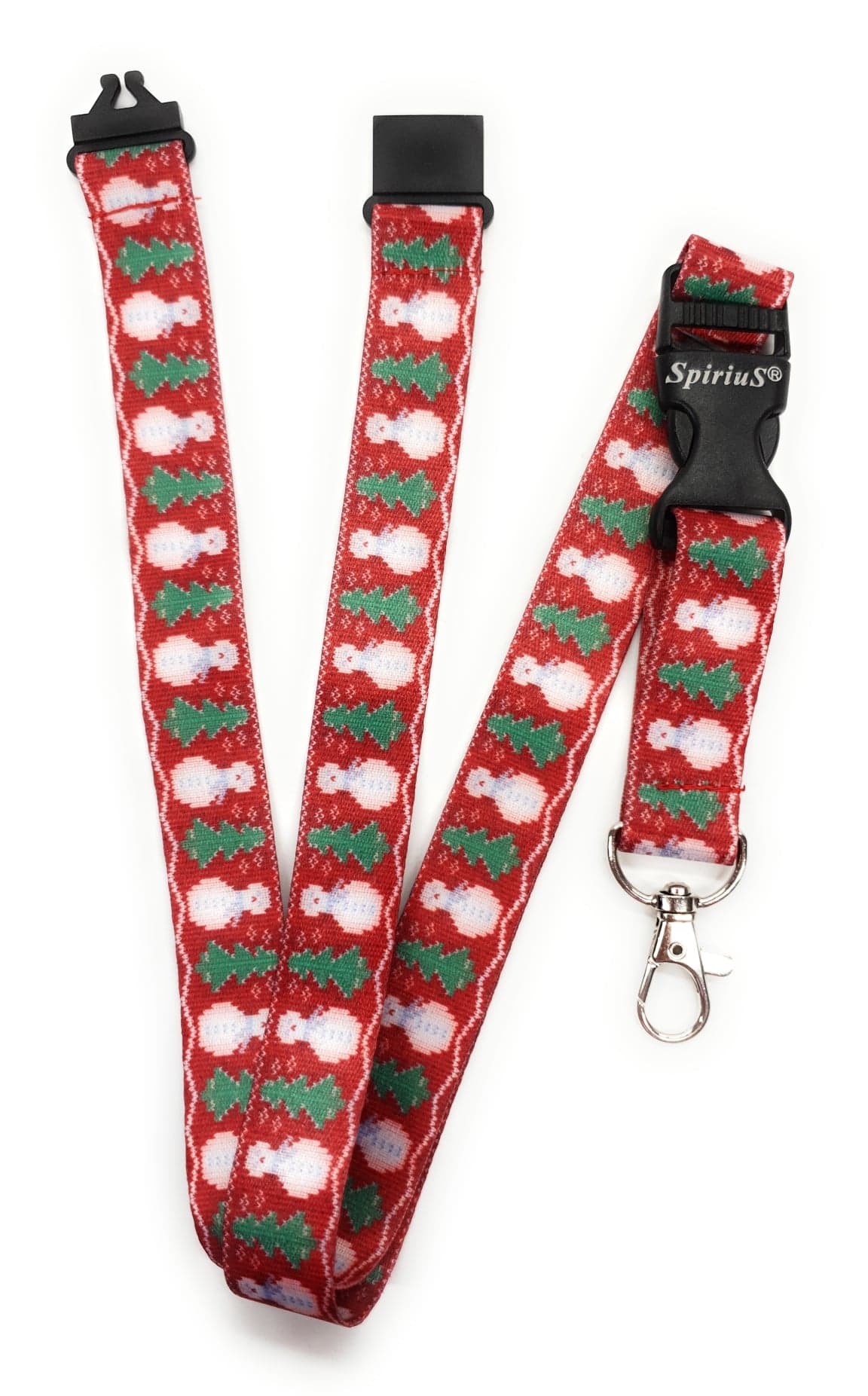 SpiriuS CHRISTMAS SNOWMAN breakaway Lanyard neck strap for id badge holder