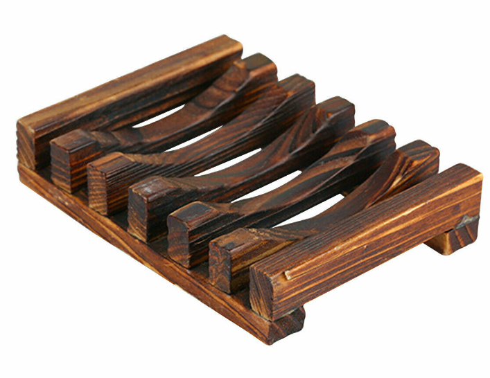 Soap dish rack Holder Plate Tray Natural Eco friendly Wooden Rack