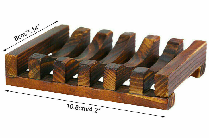 Soap dish rack Holder Plate Tray Natural Eco friendly Wooden Rack