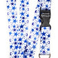 1 x SpiriuS Blue White Stars breakaway Lanyard neck strap + Clear plasic badge