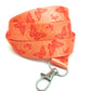 1 x SpiriuS Orange Butterflies breakaway Lanyard neck strap + Double side badge holder