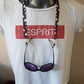 1 x SpiriuS Glasses holder strap Lanyard Daisies in Black