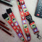 Set of 3 pcs Christmas lanyards with breakaway safety clip detachable clip Santa