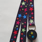 1x SpiriuS Lanyard with Rainbow Stars Retractable Reel ID Badge Holder with metal clip Keyring