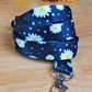 1 x SpiriuS Daisies in black breakaway Lanyard neck strap + unique id badge holder