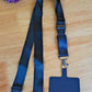 SpiriuS Phone Neck Lanyard Strap with sticky Universal Patch For any mobile phone, card holder plain Black