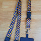 SpiriuS Phone Neck Lanyard Strap with sticky Universal Patch For any mobile phone, card holder Sunflowers