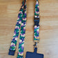 SpiriuS Phone Neck Lanyard Strap with sticky Universal Patch For any mobile phone, card holder army camouflage
