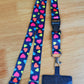 SpiriuS Phone Neck Lanyard Strap with sticky Universal Patch For any mobile phone, card holder Multi Heart
