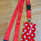 1 x SpiriuS Polka dot red breakaway Lanyard neck strap + unique id badge holder