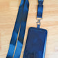 SpiriuS Phone Neck Lanyard Strap with sticky Universal Patch For any mobile phone, card holder plain Black