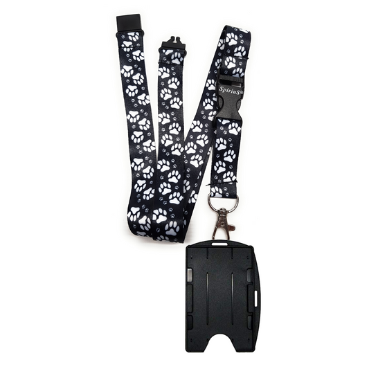 SpiriuS Animal Paw breakaway Lanyard neck strap + Double side badge holder