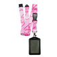 1 x SpiriuS Turtle in Pink breakaway Lanyard neck strap + faux leather badges holder