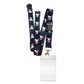 1 x SpiriuS Pink cancer in Black breakaway Lanyard neck strap + clear waterproof badge badge holder
