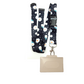 1 x SpiriuS Daisies in Black breakaway Lanyard neck strap + Clear plasic badge
