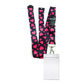 1 x SpiriuS Pink Hearts breakaway Lanyard neck strap + clear waterproof badge badge holder