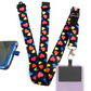 SpiriuS Phone Neck Lanyard Strap with sticky Universal Patch For any mobile phone, card holder Multi Heart