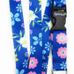 SpiriuS PINK blue FLOWERS breakaway Lanyard neck strap + unique id badge holder