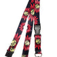 1 x SpiriuS Big Red Flowers breakaway Lanyard neck strap + Clear plasic badge