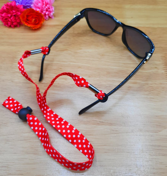 SpiriuS Glasses holder strap Lanyard Polka dot red