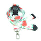 1 x SpiriuS Flowers red green breakaway Lanyard neck strap for id badge holder
