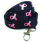 1 x SpiriuS Cancer logo black breakaway Lanyard neck strap for id badge holder