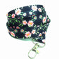 1 x SpiriuS Flowers in black breakaway Lanyard neck strap for id badge holder