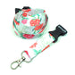 1 x SpiriuS Flowers red green breakaway Lanyard neck strap for id badge holder