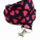 1 x SpiriuS PINK HEARTS breakaway Lanyard neck strap for id badge holder