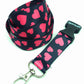 1 x SpiriuS PINK HEARTS breakaway Lanyard neck strap for id badge holder