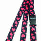 1 x SpiriuS PINK HEARTS breakaway Lanyard neck strap for id badge holder