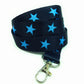 1 x SpiriuS Blue STARS breakaway Lanyard neck strap for id badge holder