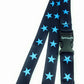 1 x SpiriuS Blue STARS breakaway Lanyard neck strap for id badge holder